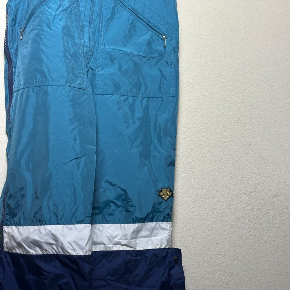 Descente Snow SKi Pants Men One Size Blue Insulated Snow Bib Overalls Made Japan - Picture 14 of 16